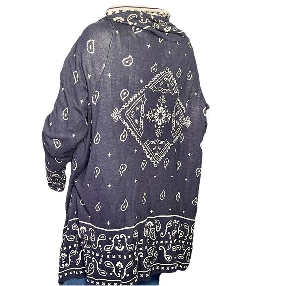 H&M Reversible Open Navy and White Cardigan - Picture 4 of 7